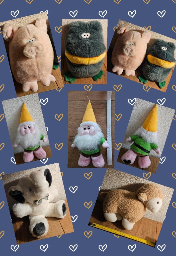 Kabouter knuffel nieuw, schaap, varken, kikker gaaf geurvrij, Overige merken, Overige typen, Nieuw, Wasbaar