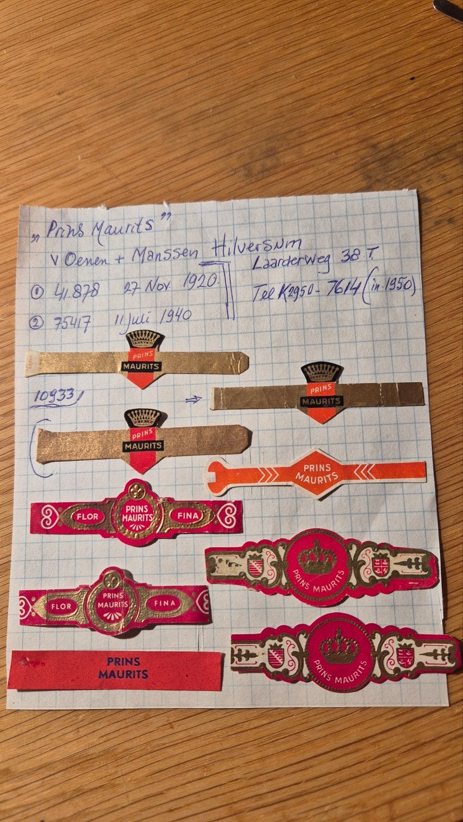 Sigarenbanden HILVERSUM, Ophalen, Zo goed als nieuw, Sigarenbandjes