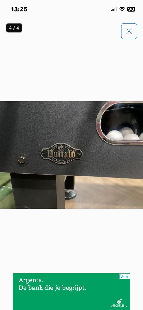Voetbaltafel (Buffalo), Ophalen, Zo goed als nieuw