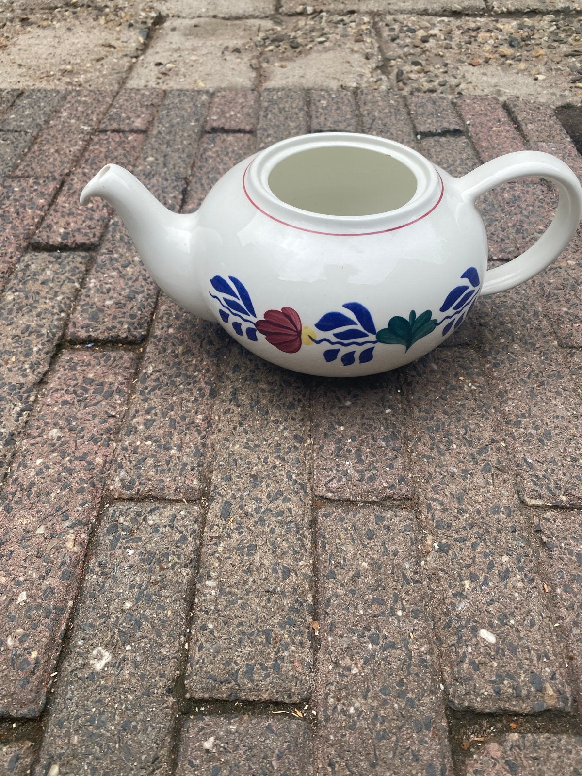 Boerenbont theepot van Boch - Zo goed als nieuw, Keramiek, Landelijk/Boerenbont, Ophalen of Verzenden, Zo goed als nieuw
