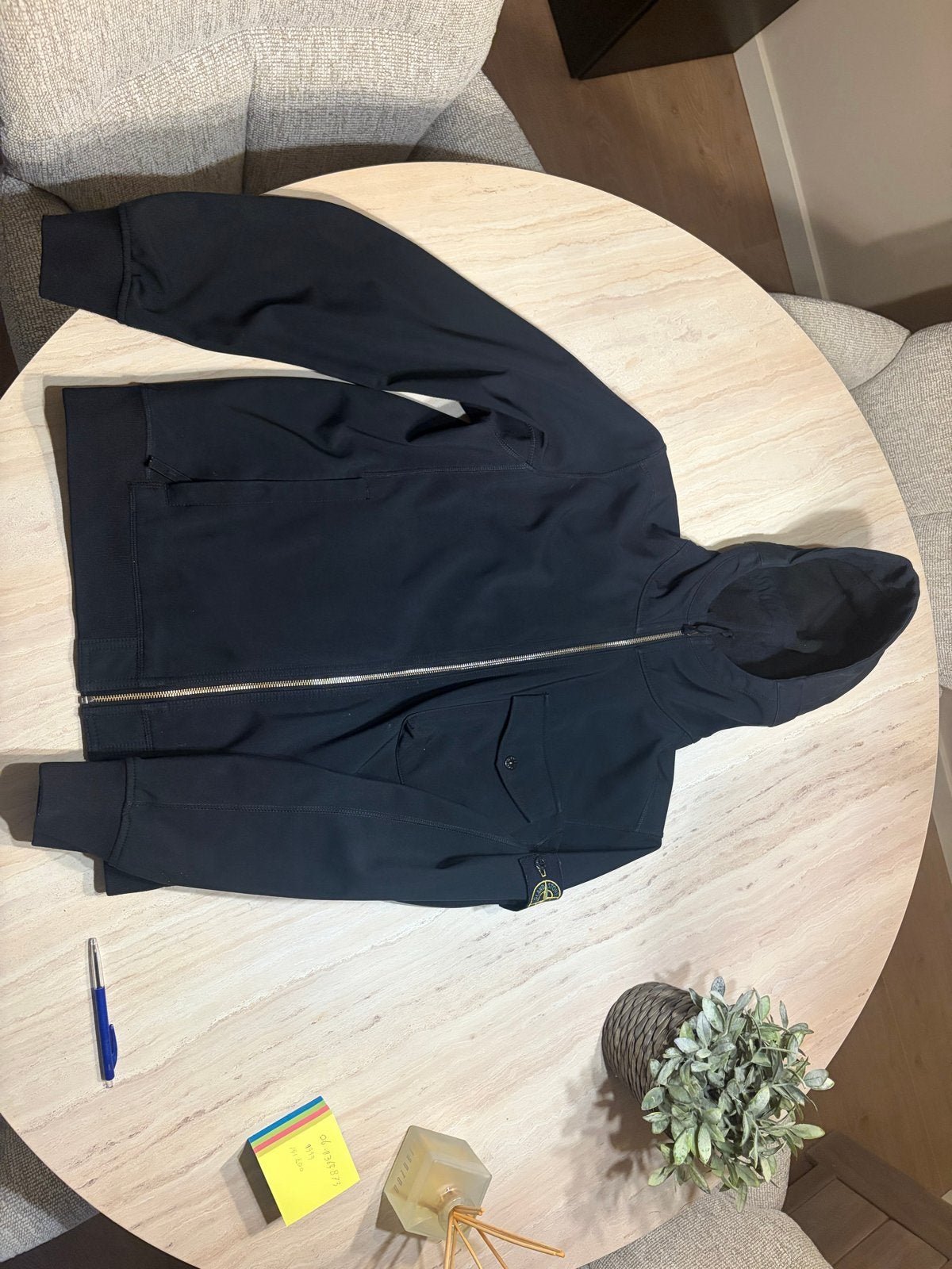Stone Island Soft shell R maat S zomerjas, Ophalen of Verzenden, Zo goed als nieuw, Maat 46 (S) of kleiner, Zwart