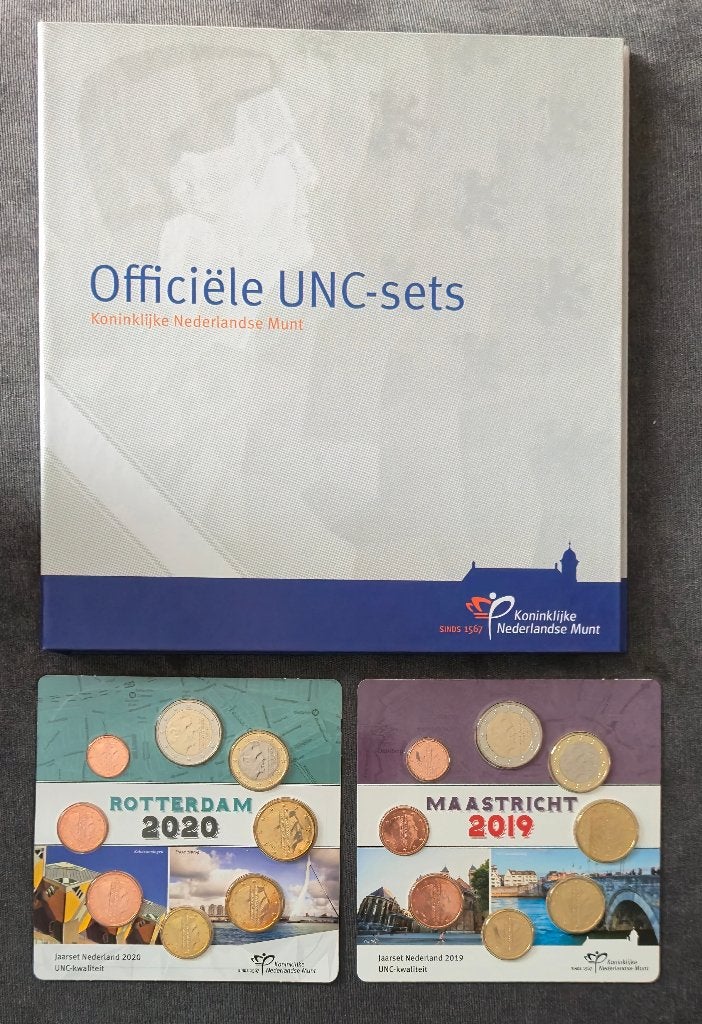 2 x jaar set 2019 + 2020 unc nederland + boek, Verzenden, Koningin Beatrix, Euro's, Setje