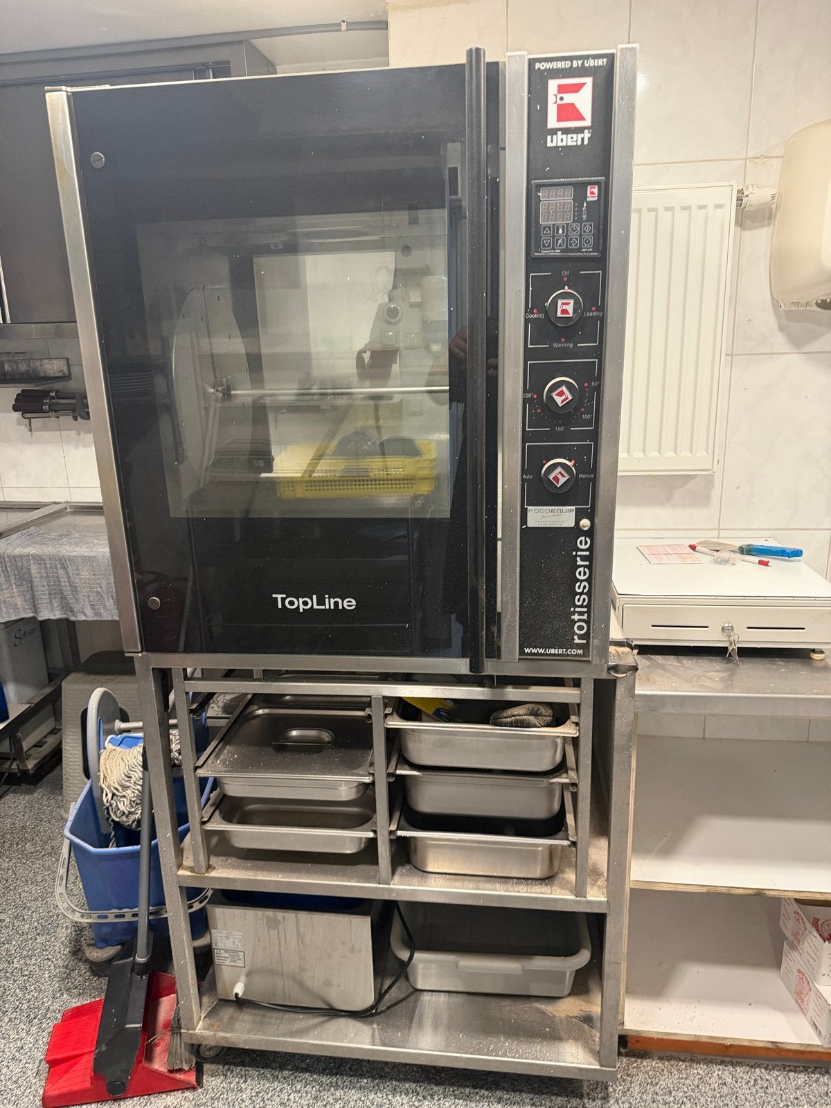 Ubert TopLine elektrische grill/rotisserie, Ophalen, Gebruikt, Fornuis, Frituur en Grillen