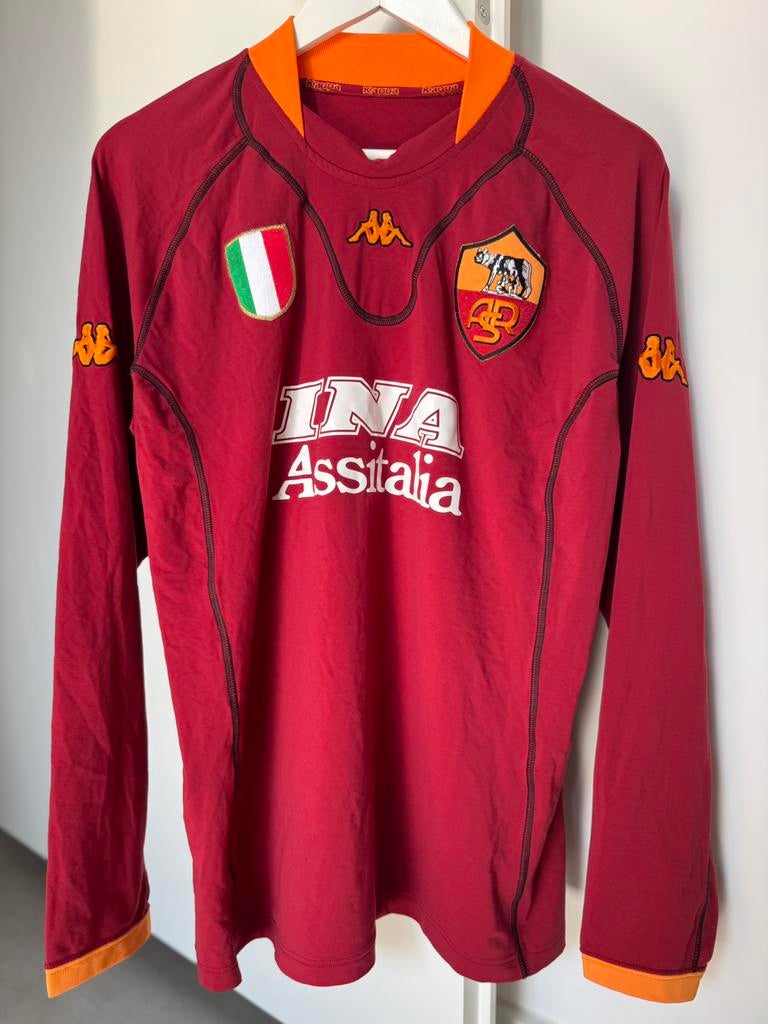 AS Roma voetbal shirt 2001 / 2002 Long sleeve maat XXL Kappa, Groter dan maat XL, Ophalen of Verzenden, Gebruikt, Shirt