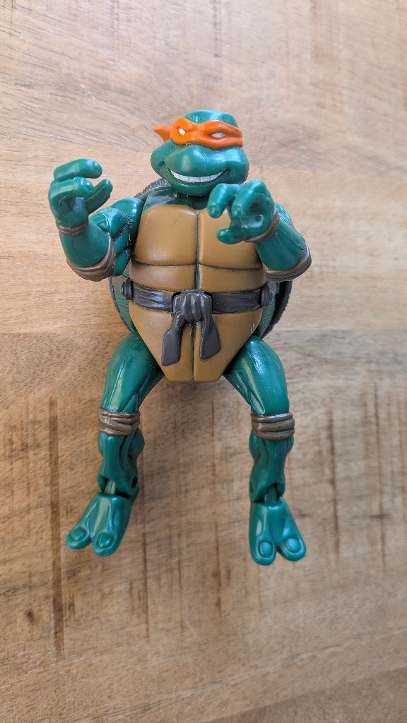 TMNT Michelangelo Shell Retreat figuur Playmates 2003, Ophalen of Verzenden, Gebruikt, Stoffen beer, Overige merken