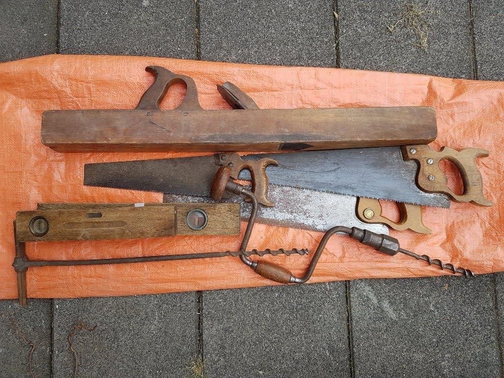 Verzameling oud gereedschap, Antiek en Kunst, Ophalen of Verzenden