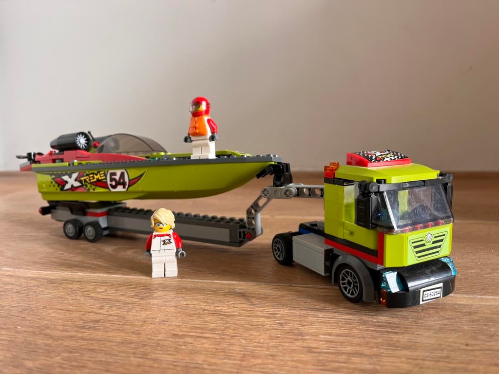 LEGO City Raceboottransport - 60254, Kinderen en Baby's, Speelgoed | Duplo en Lego, Ophalen of Verzenden, Zo goed als nieuw, Complete set