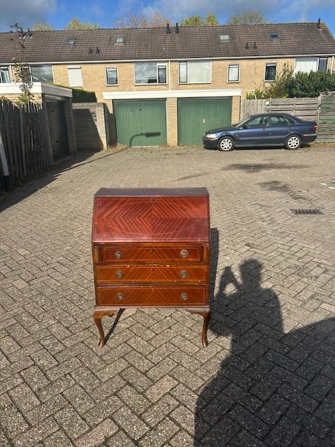 Antieke mahonie secretaire schrijfbureau, Antiek en Kunst, Ophalen