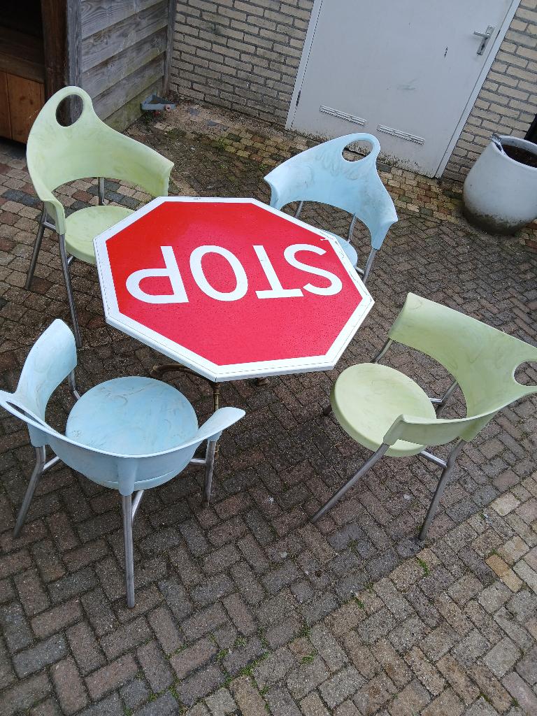 4 cobra stoelen  (rob eckhardt), Ophalen, Gebruikt