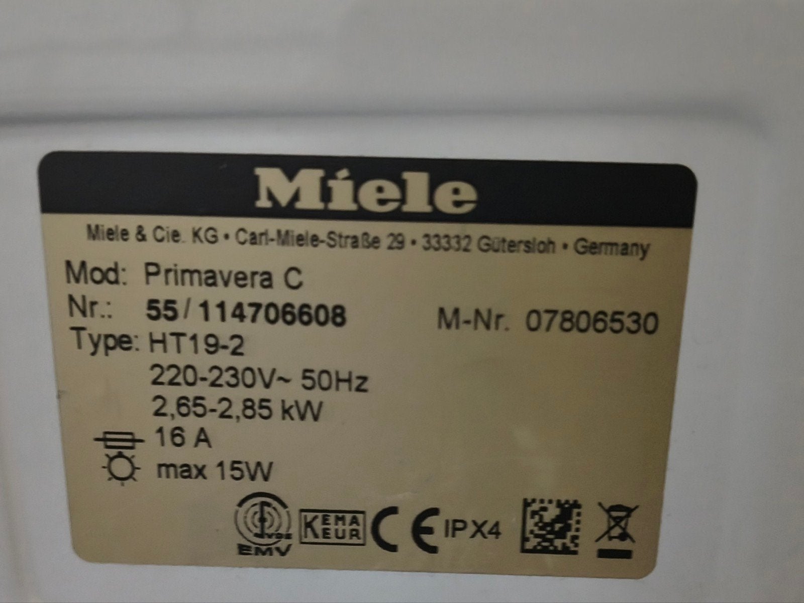 Foto 4 van Miele Primavera Condensdroger - Goede staat, werkt perfect