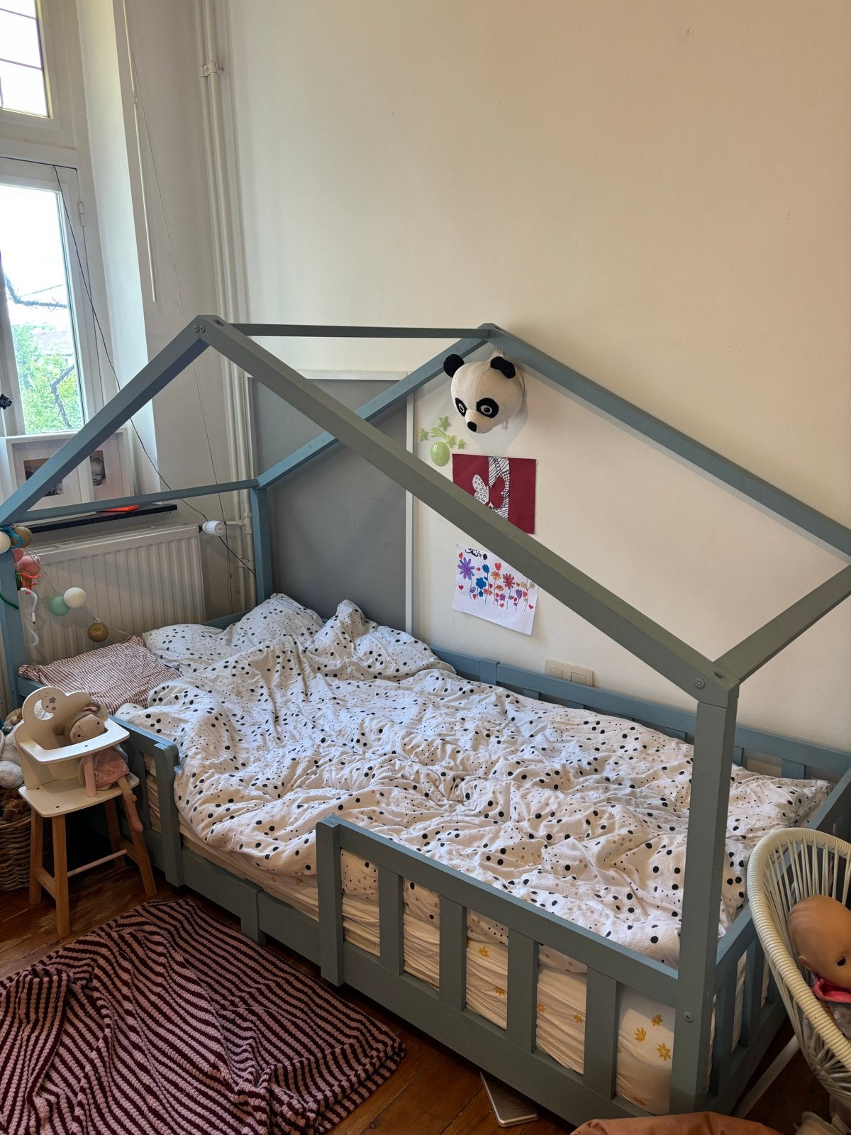 Bedhuisje met uitvalbescherming 90x200 (excl. matras), Ophalen, 85 tot 100 cm, Gebruikt, Lattenbodem