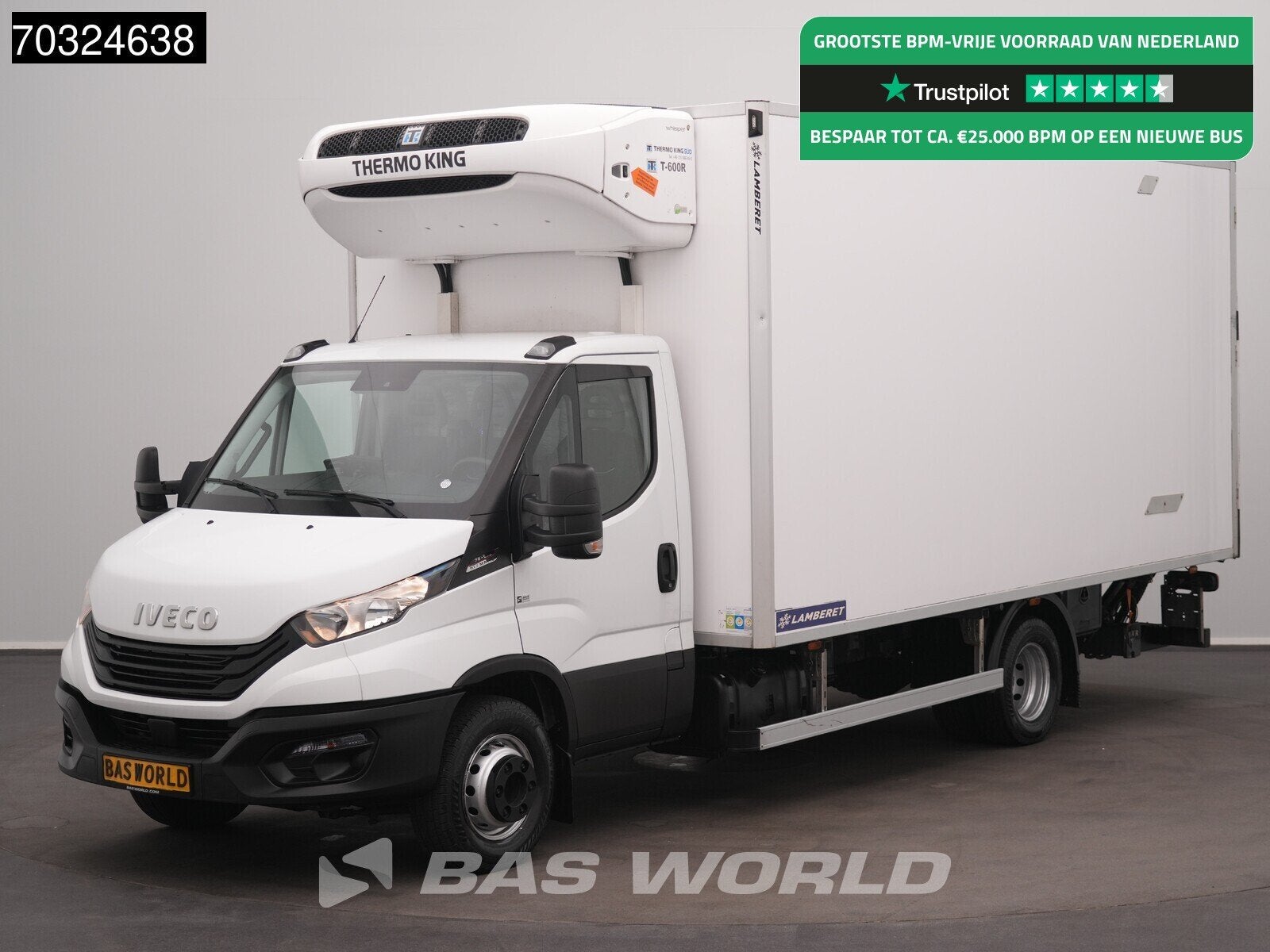 Iveco Daily 72C21 3.0L Automaat Lamberet Laadklep Koelwagen, Automaat, Stof, Gebruikt, Euro 6