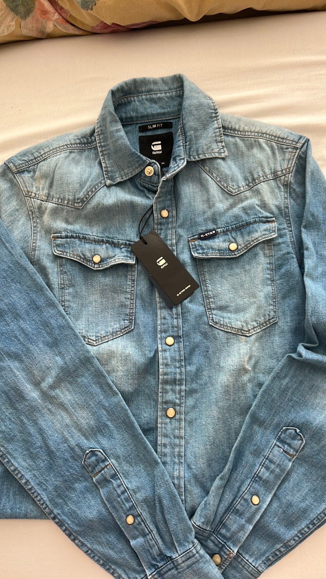 G Star Spijkerblouse XXS nieuw, Ophalen of Verzenden, Zo goed als nieuw, Blauw, Halswijdte 38 (S) of kleiner