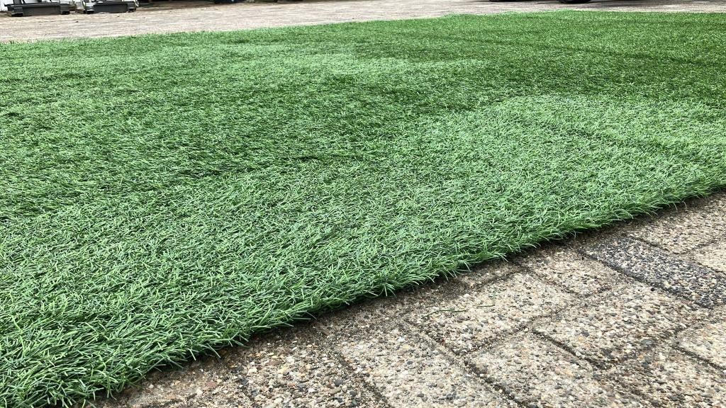 Kunstgras 2de hands, hergebruik, Tuin en Terras, Gras en Kunstgras, Gebruikt, Kunstgras, 20 m² of meer, Ophalen