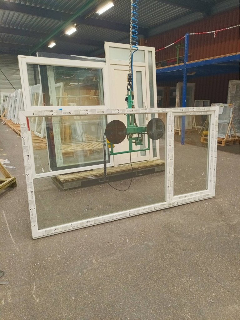 Kunststof Draaikiep vast kozijn  b282 x h142,4 -1999-, Niet ingevuld, Kunststof, Gebruikt, Niet ingevuld