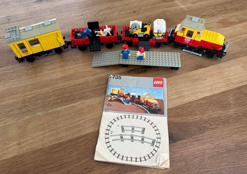Lego 12 volt treinset 7725 uit serie jaren 80 met boekje, Ophalen of Verzenden, Gebruikt, Lego