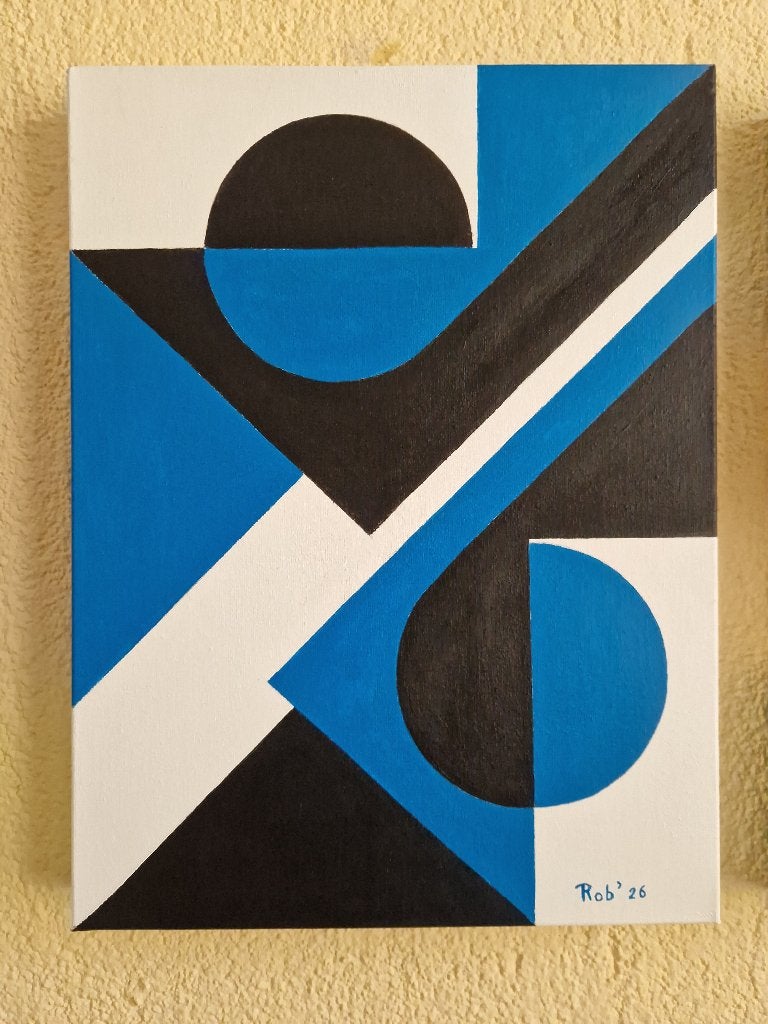 abstract schilderij, zelf geschilderd, Ophalen