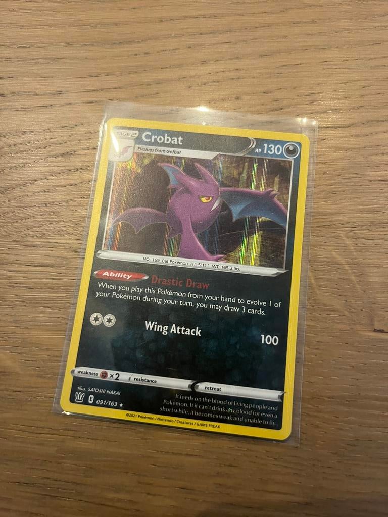 Crobat 091/163 | Holo | Battle Styles, Ophalen of Verzenden, Zo goed als nieuw