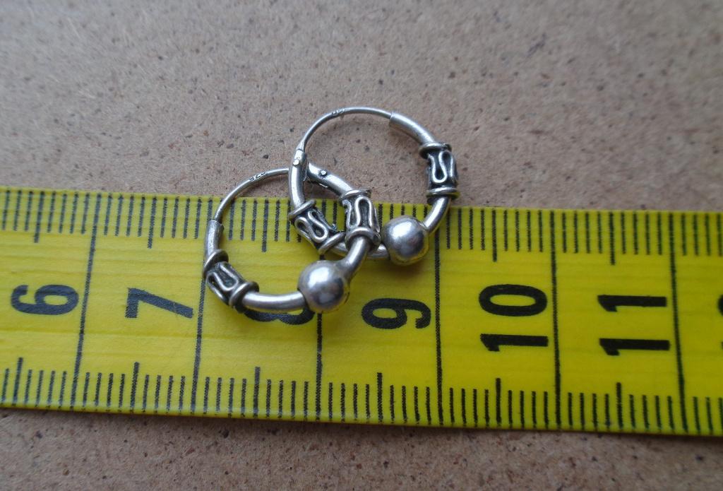 zilveren Bali oor ringen [896], Hangers, Verzenden, Nieuw, Zilver