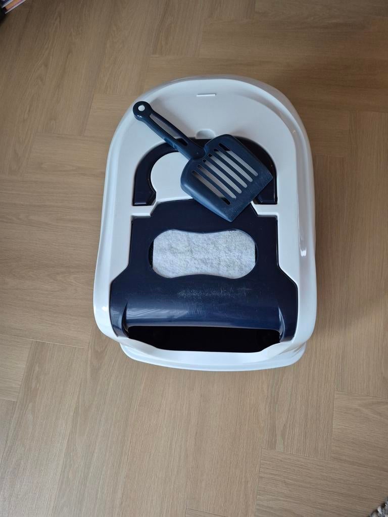 Kattenbak wit / blauw, Dieren en Toebehoren, Ophalen