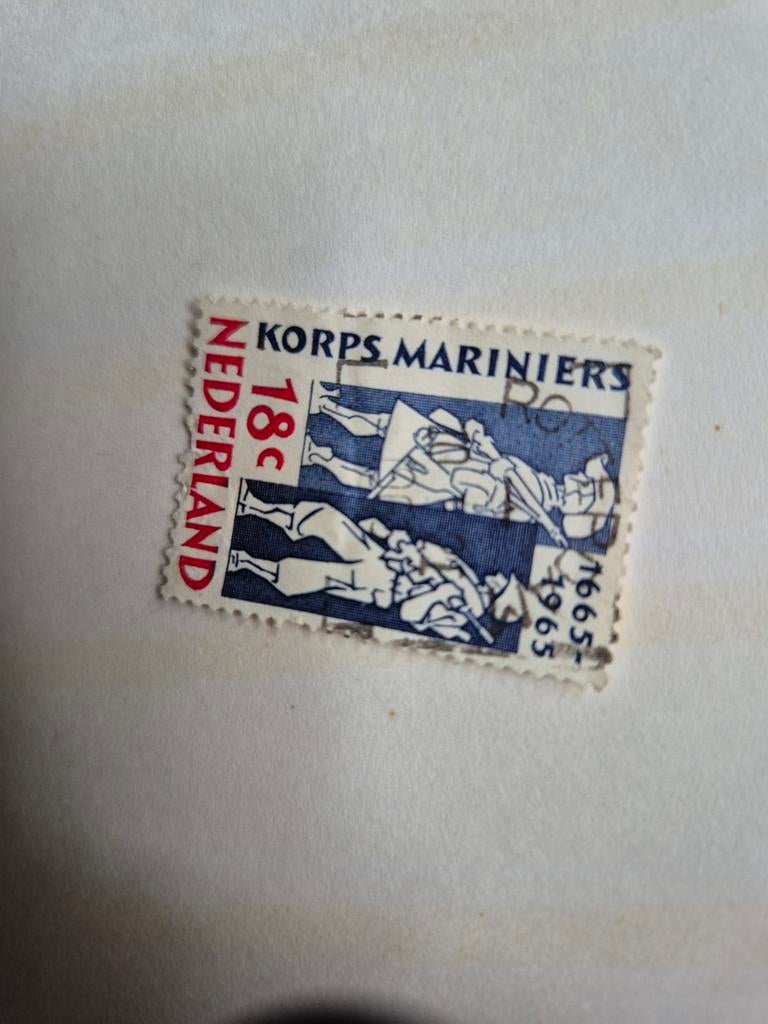 Nederlandse Postzegel - Korps Mariniers 1965, Postzegels en Munten, Ophalen of Verzenden, Na 1940, Gestempeld