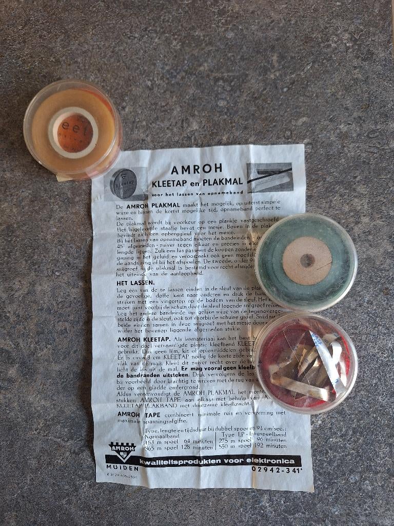 Vintage Amroh Kleetap en Plakmal, Antiek en Kunst, Ophalen of Verzenden