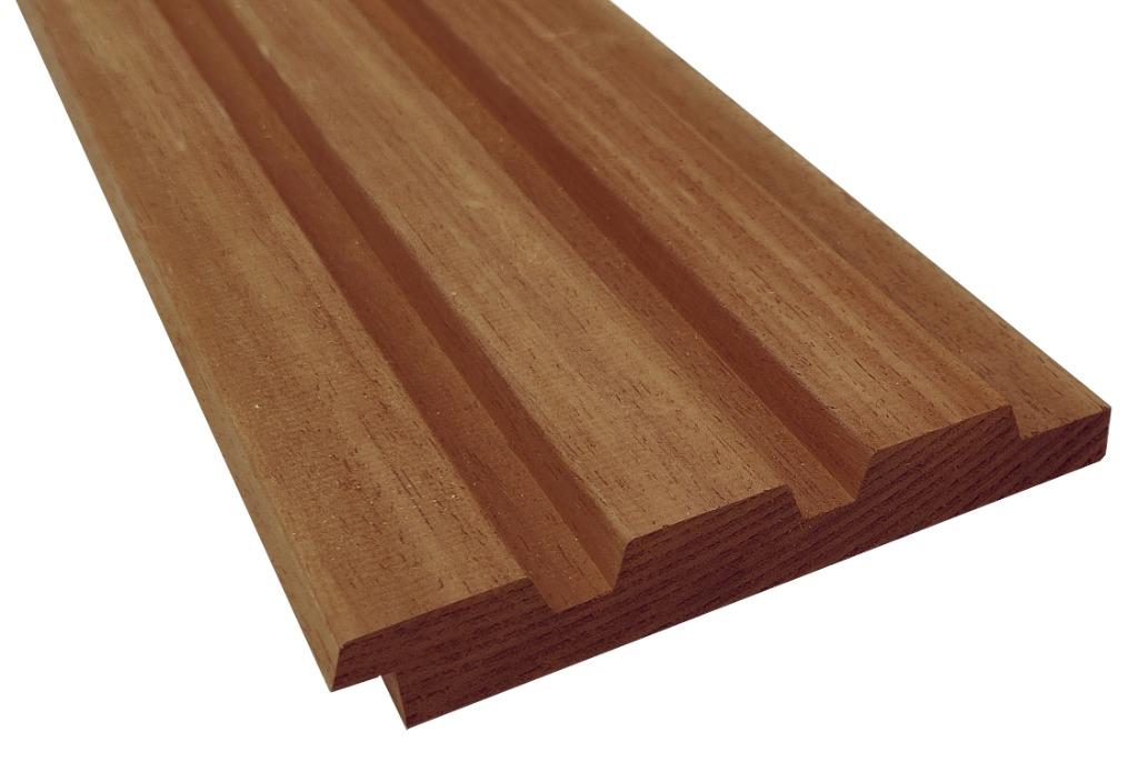 Ayous Triple Rhombus Thermo 21 x 141 mm | €8,50/m1 incl. btw, Doe-het-zelf en Verbouw, Hout en Planken, Minder dan 25 mm, Nieuw
