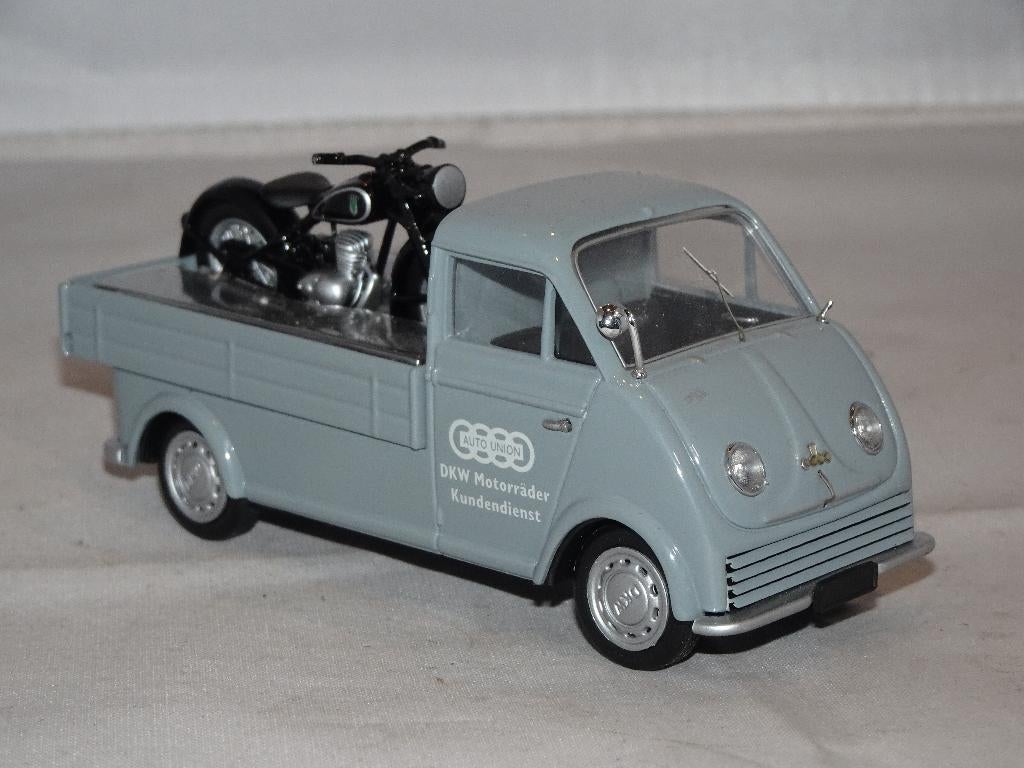 SCHUCO DKW PICKUP + DKW MOTOR ALS NIEUW (#752), Ophalen of Verzenden, Zo goed als nieuw, Auto, Schuco