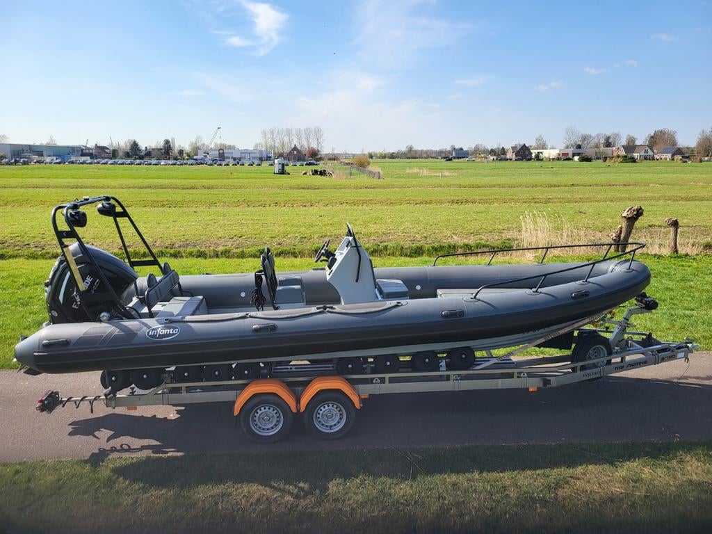 Infanta 7.5 RIB met 150 pk Evinrude buitenboordmotor.  2017, Watersport en Boten, Speedboten, Ophalen, Kalkakker 2, 1241 JE Kortenhoef