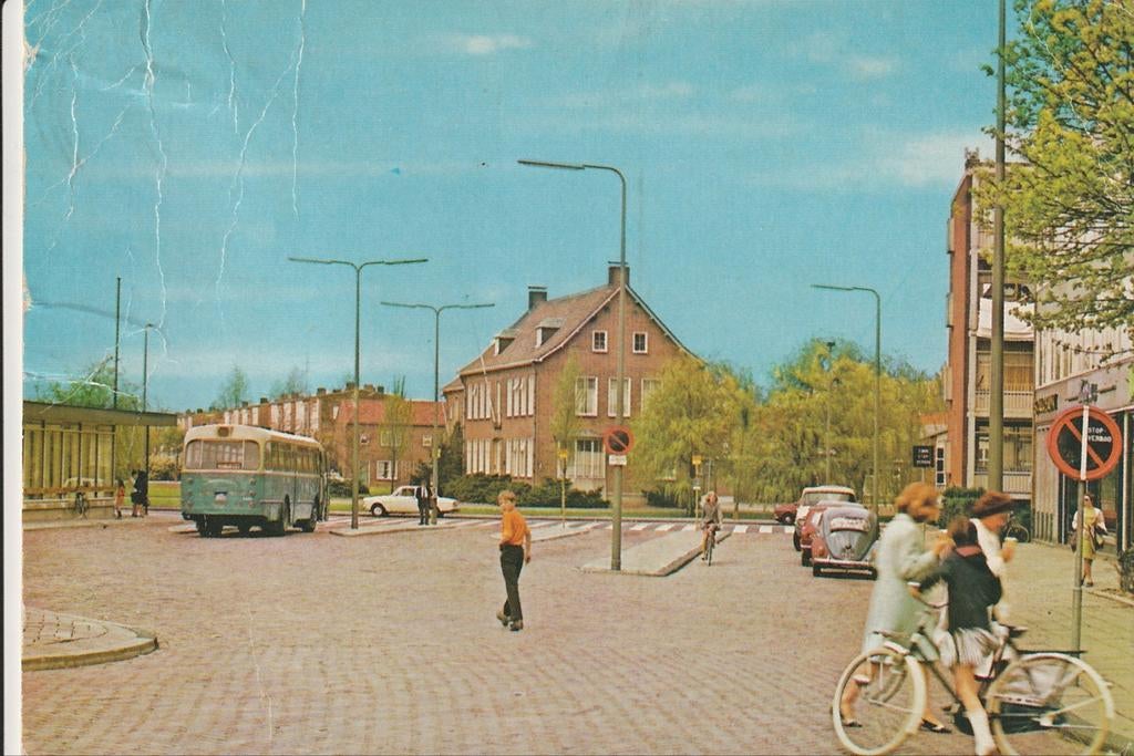 RIDDERKERK RAADHUISPLEIN VW KEVER TP LEYLAND WERKSPOOR BUS, Ophalen of Verzenden, 1960 tot 1980, Gelopen, Zuid-Holland