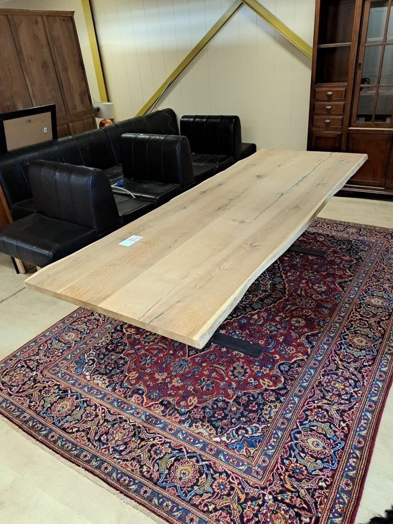 Nieuwe  eetkamer tafel.   Eiken blad.  280 cm, Huis en Inrichting, Tafels | Eettafels, Ophalen, Nieuw, Rechthoekig, 200 cm of meer