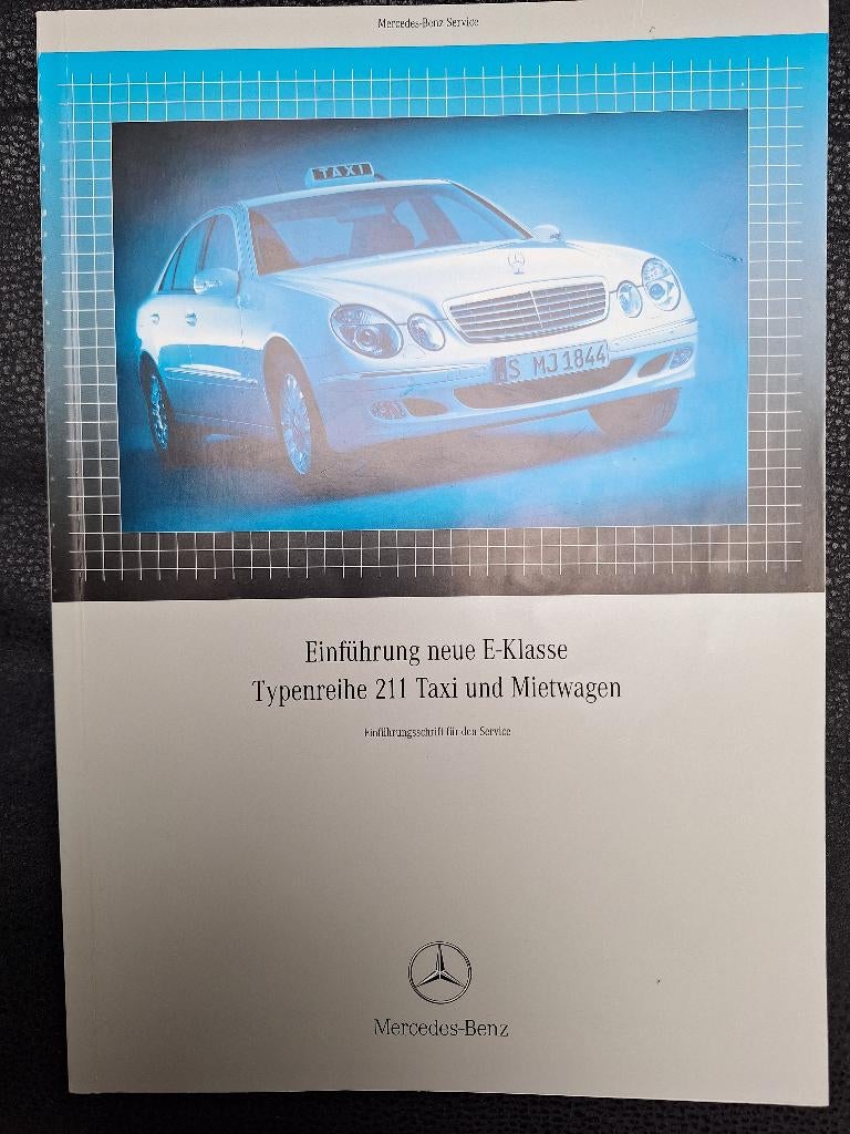 Mercedes E-klasse 211 Taxi en verhuur 02 introductie folder, Zo goed als nieuw, Mercedes-Benz, Mercedes, Ophalen of Verzenden