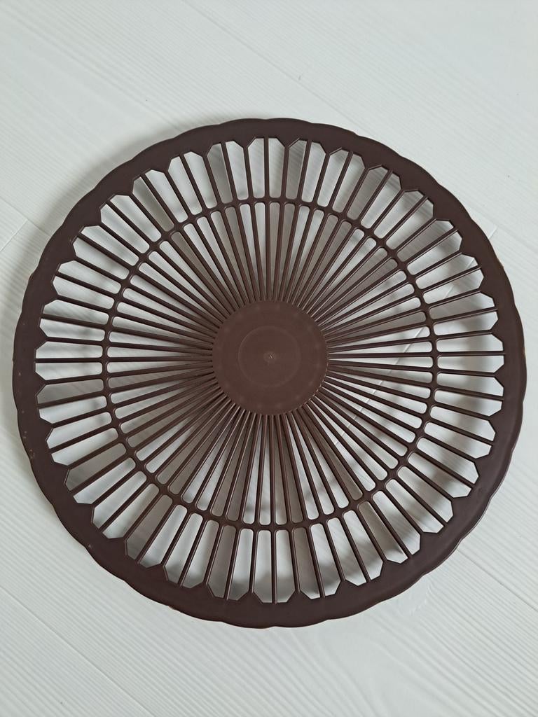 Retro Vintage taart plateau | taartrooster bruin kunststof, Ophalen of Verzenden