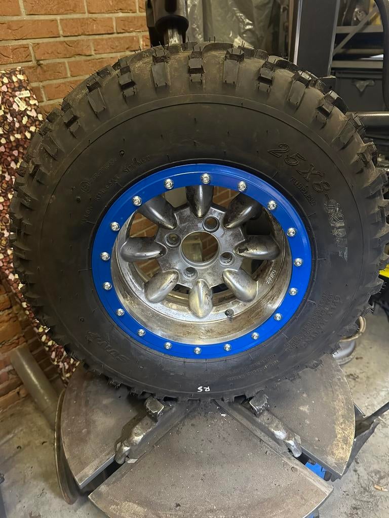 Nieuwe sets 12inch 4x100 met quadbanden, Ophalen of Verzenden, Nieuw