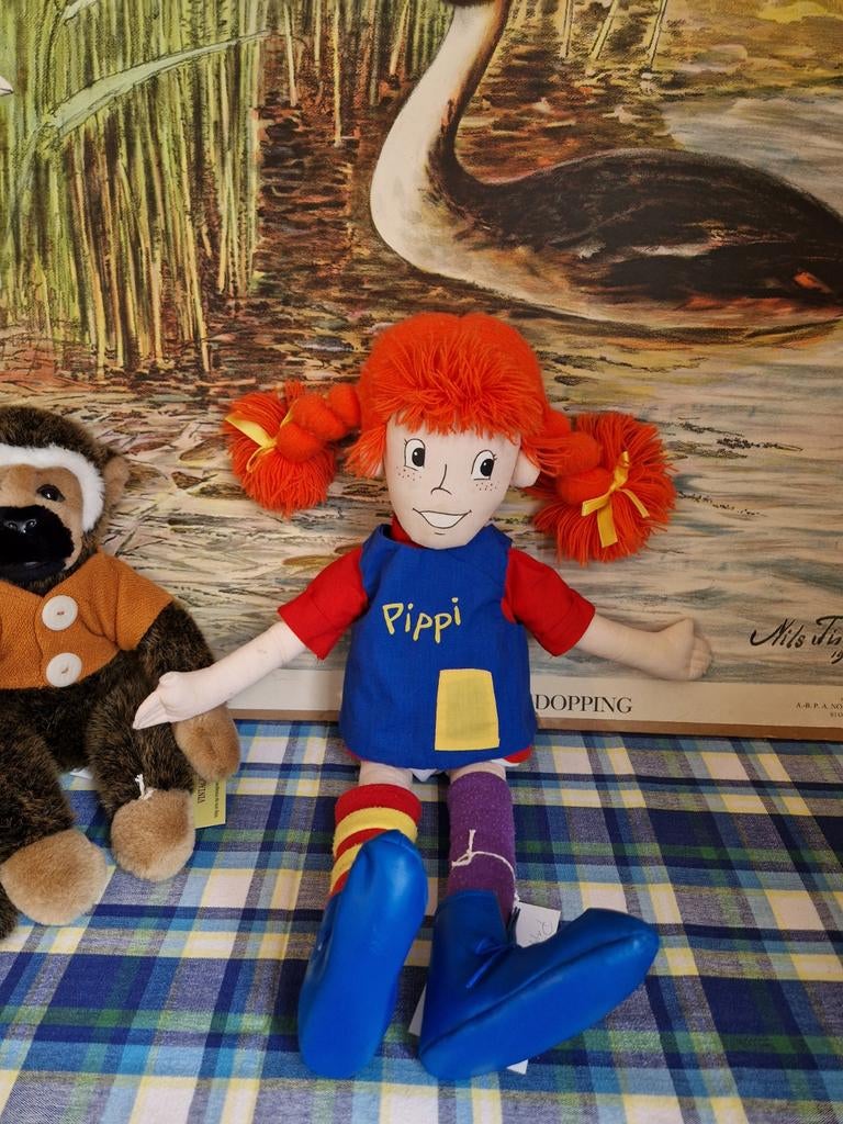 Pippi Langkous Pop 50cm uit Zweden, Ophalen of Verzenden, Zo goed als nieuw, Overige typen