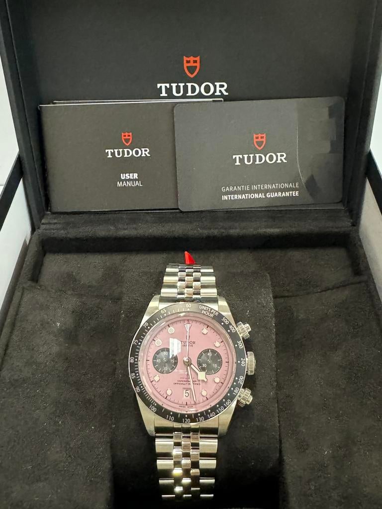 Tudor Black Bay Chrono Inter Miami M79360N-0019 Nieuw, Staal, Staal, Polshorloge, Nieuw