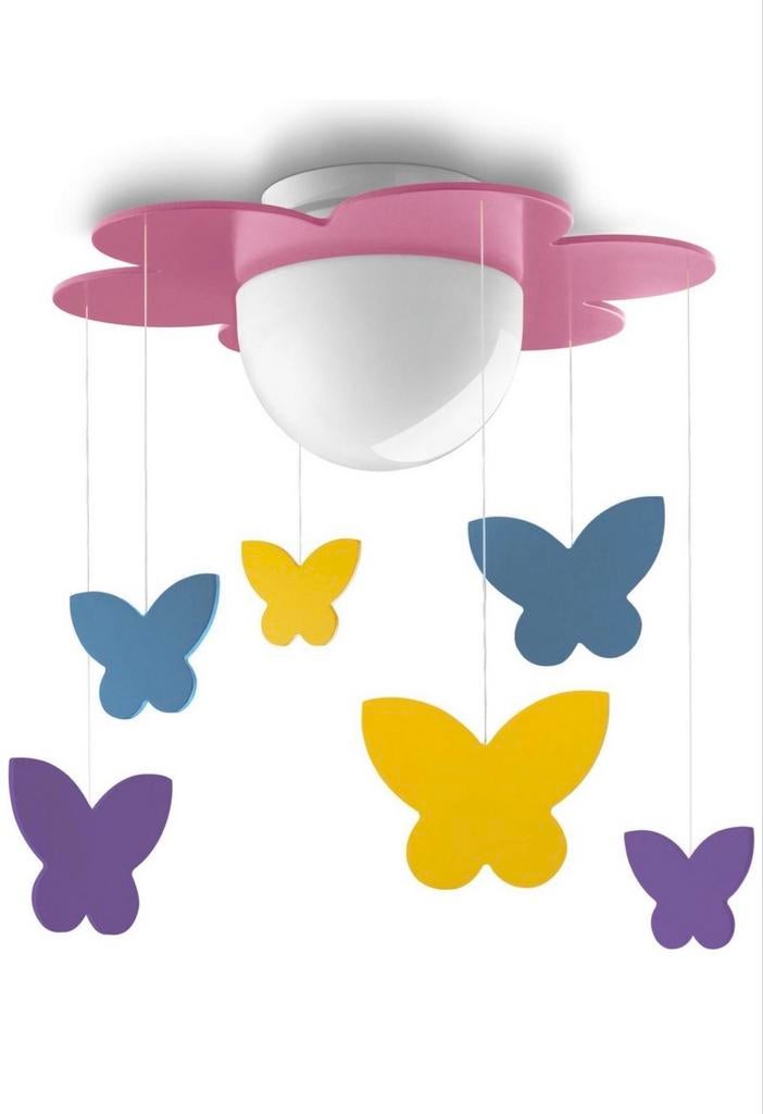 Leuke Philips kinderlamp met vlinders, Ophalen of Verzenden, Zo goed als nieuw, Kunststof, Minder dan 50 cm