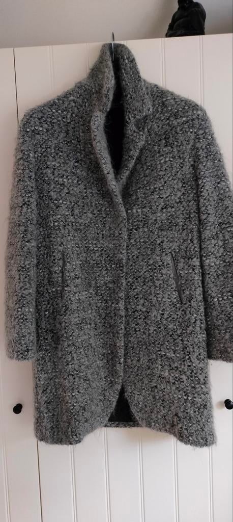 RIANI Grijze Wollen Mantel - Maat 38, Kleding | Dames, Jassen | Winter, Maat 38/40 (M), Ophalen of Verzenden, RIANI, Grijs