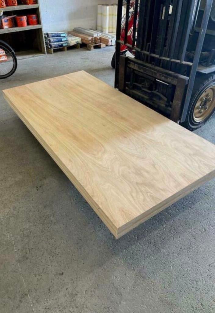 Deurplaat hardwood platen bureaublad watervast verlijmd 40mm, Nieuw, 6702 pc, Houthandel Bullinga, Hout