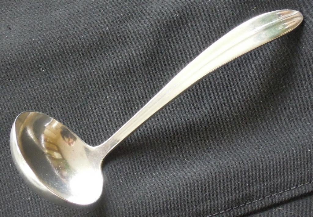 Nr K16: Verzilverde Gero Distinction juslepel, Antiek en Kunst, Ophalen of Verzenden