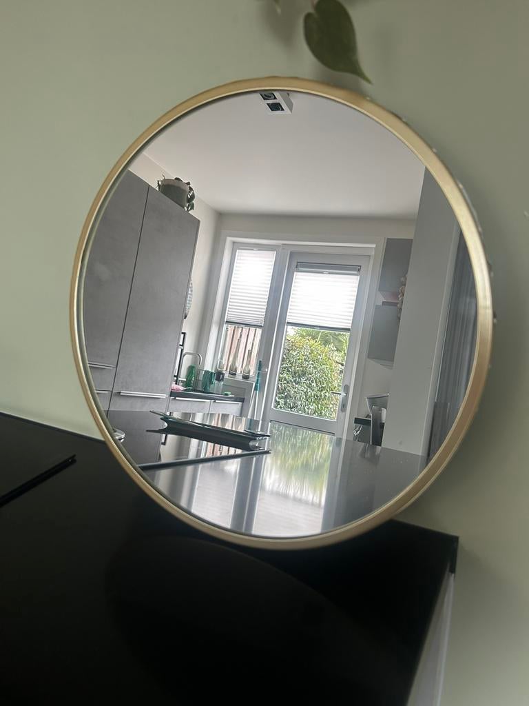 Ronde spiegel, Ophalen, Minder dan 50 cm, Rond, Zo goed als nieuw