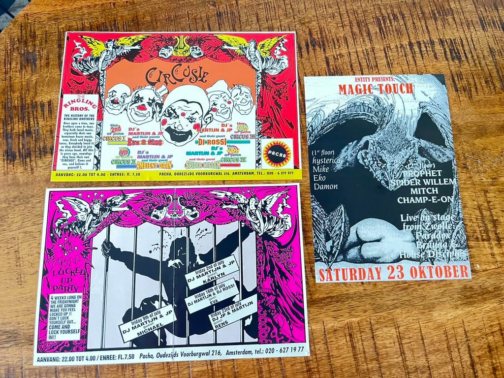 Pacha flyers oldschool rave house gabber Thunderdome, Verzamelen, Ophalen of Verzenden