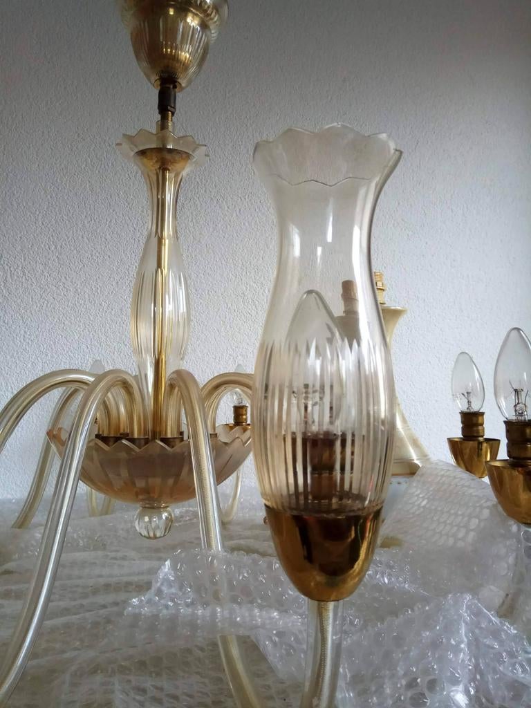 Mondgeblazen kristal kroonluchter, Ophalen of Verzenden