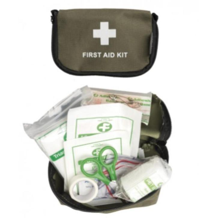 Kleine Olive First Aid Kit in Box survival noodgeval kits, Verzenden, Nieuw