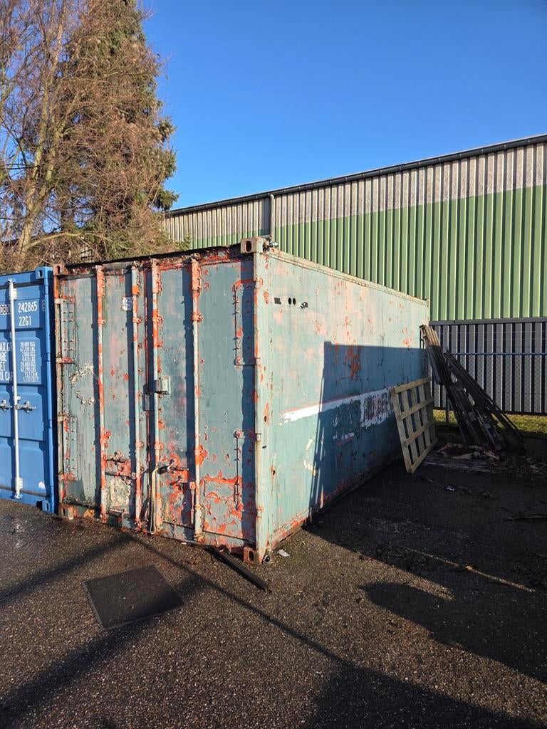 Zee container geïsoleerd., Ophalen of Verzenden