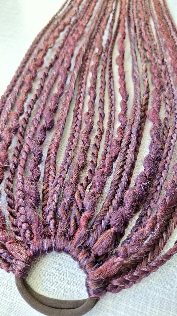 Ponytail dreads en vlechten op elastiek synthetische dreads, Ophalen of Verzenden, Nieuw, Pruik of Haarverlenging