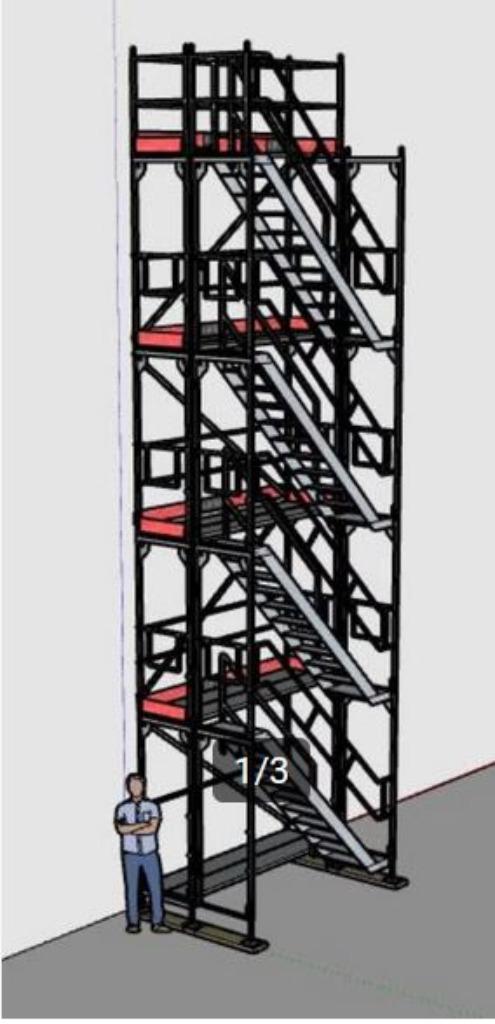 Steiger toren Steigerladder | 10 meter hoog | Alu treppen, Doe-het-zelf en Verbouw, Verzenden, Nieuw, Gevelsteiger, 5 meter of hoger
