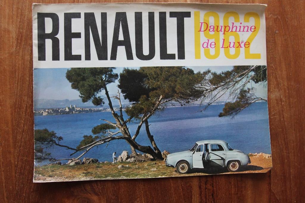 Autofolder Renault Dauphine de luxe 1962, Ophalen of Verzenden, Gelezen, Renault