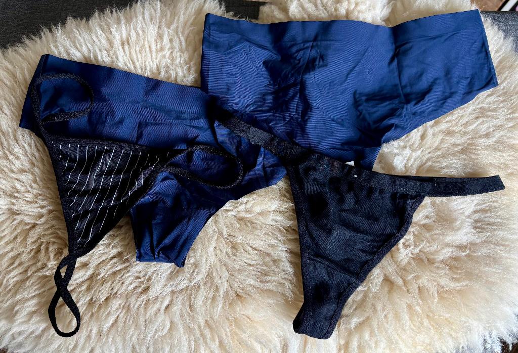 4 strings / slipjes - S/M/L, Kleding | Dames, Ondergoed en Lingerie, Slip, Zwart, Verzenden