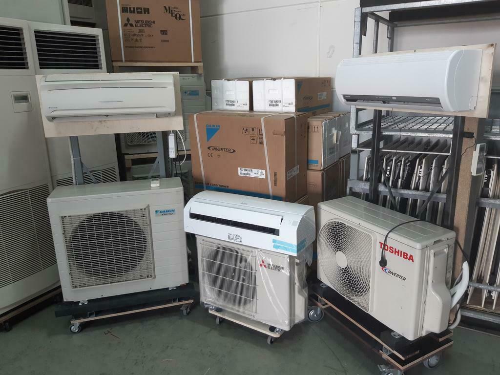 Nieuwe en gebruikte airco setjes werkend te zien, Witgoed en Apparatuur, Airco's, Ophalen
